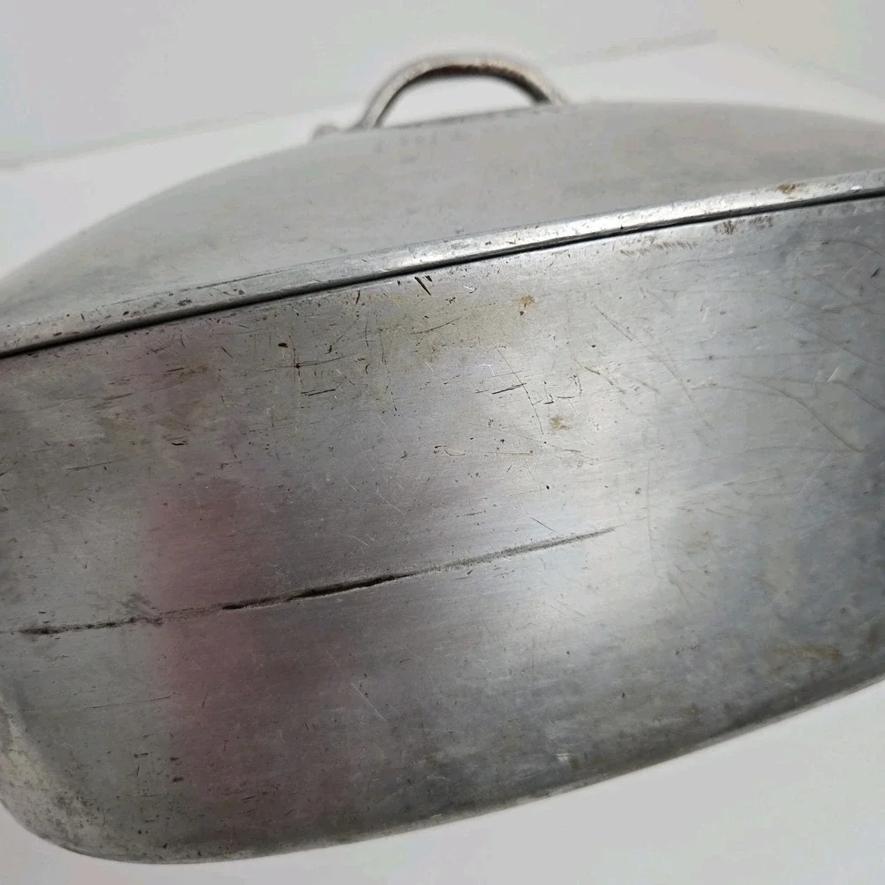 Wagner Ware # 5 265 Oval Drip Drop Roaster Lid And Trivet Vtg Magna Lite USA